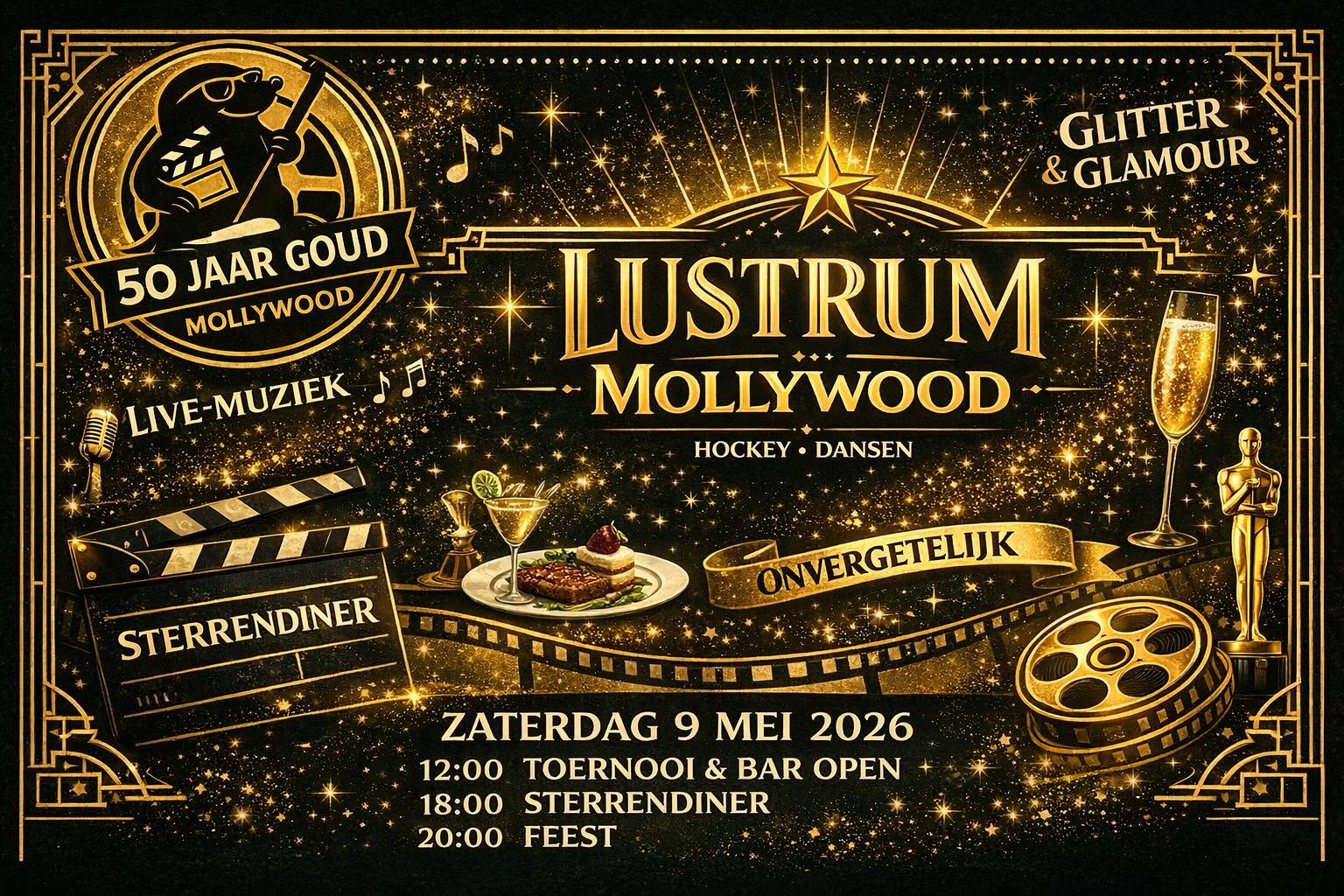 Lustrum Mollywood - de officiele poster